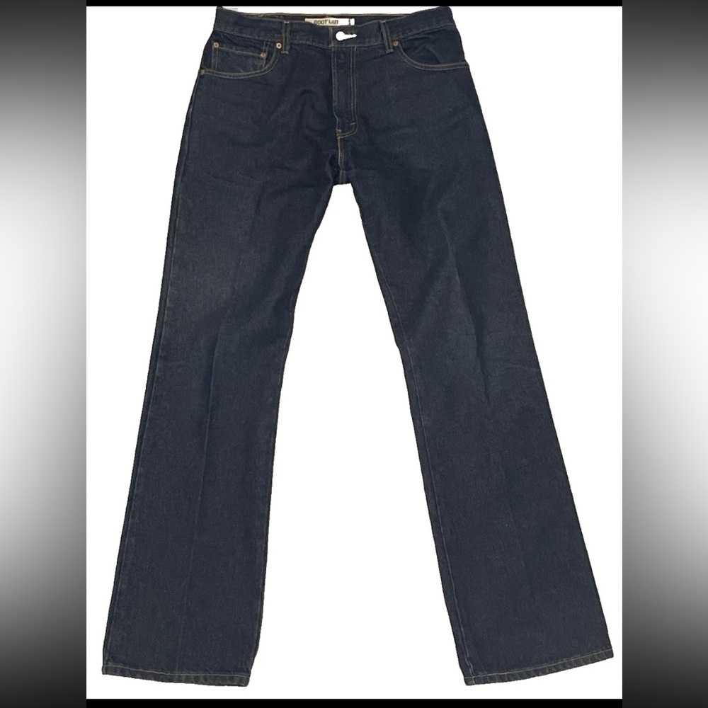 Levi's 517 Men's Straight Leg Bootcut Jeans 34X34 Dark Blue Wash